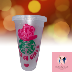 Glitter Cold Coffee Cup - Let's Go Girls Edition